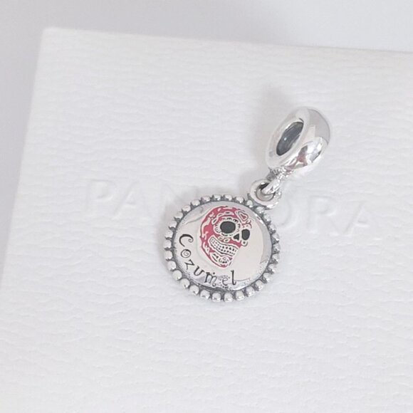 Pandora Cozumel Mexico Skull Dangle Charm Exclusive Travel Pendant with box - Picture 6 of 9